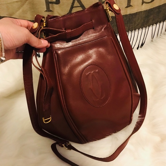 Authentic Vintage Cartier leather bag